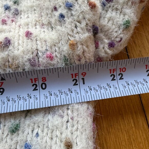 Solitaire Size M Multicolor Chunky Knit Long Sleeve Crewneck Confetti Sweater - Picture 13 of 16